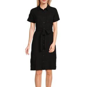 Saks Fifth Avenue Belted Knee Length Shirtdress